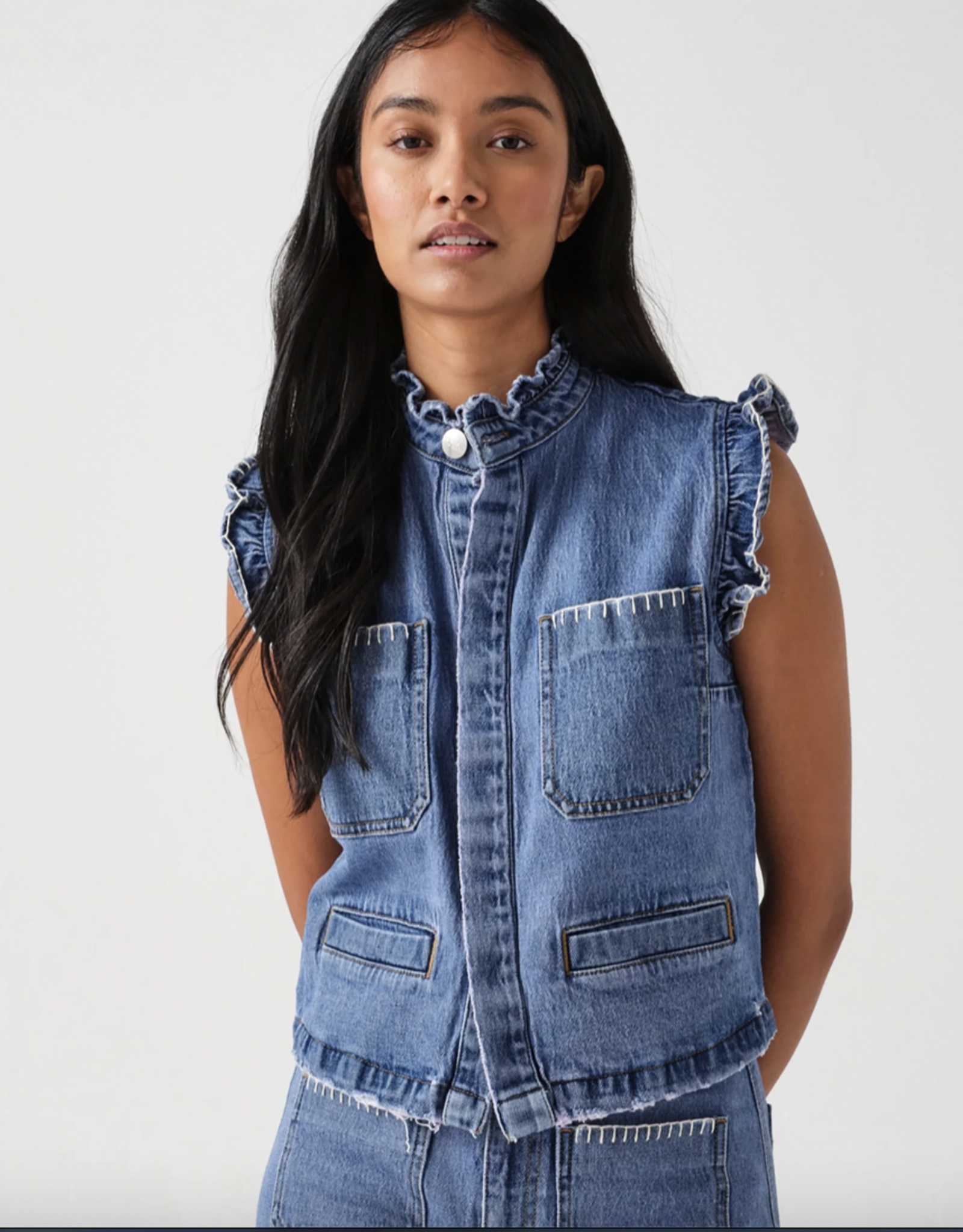 Seventy +Mochi Waistcoat 'Pablo' - Blue jeans - Seventy Mochi