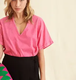 Laure+Max T-Shirt 'Teddy' - Tie And Dye Magenta  - Laure+Max