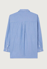 American Vintage Blouse 'Zatbay' - Rayures Aqua - Zat06A - American Vintage