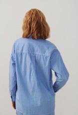 American Vintage Blouse 'Zatbay' - Rayures Aqua - Zat06A - American Vintage