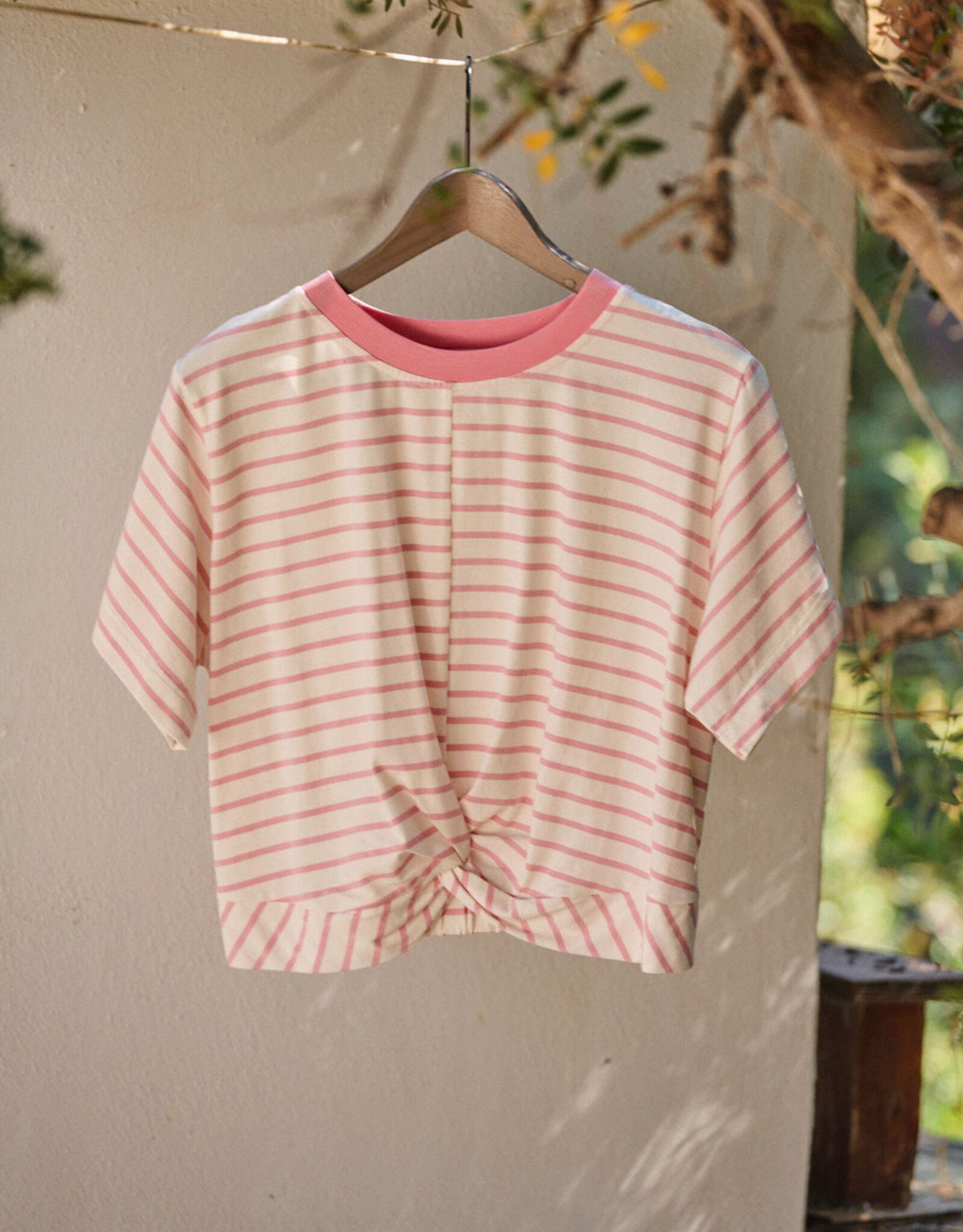 Laure+Max T-Shirt 'Twisty' - Rayure Rose Blush  - Laure+Max