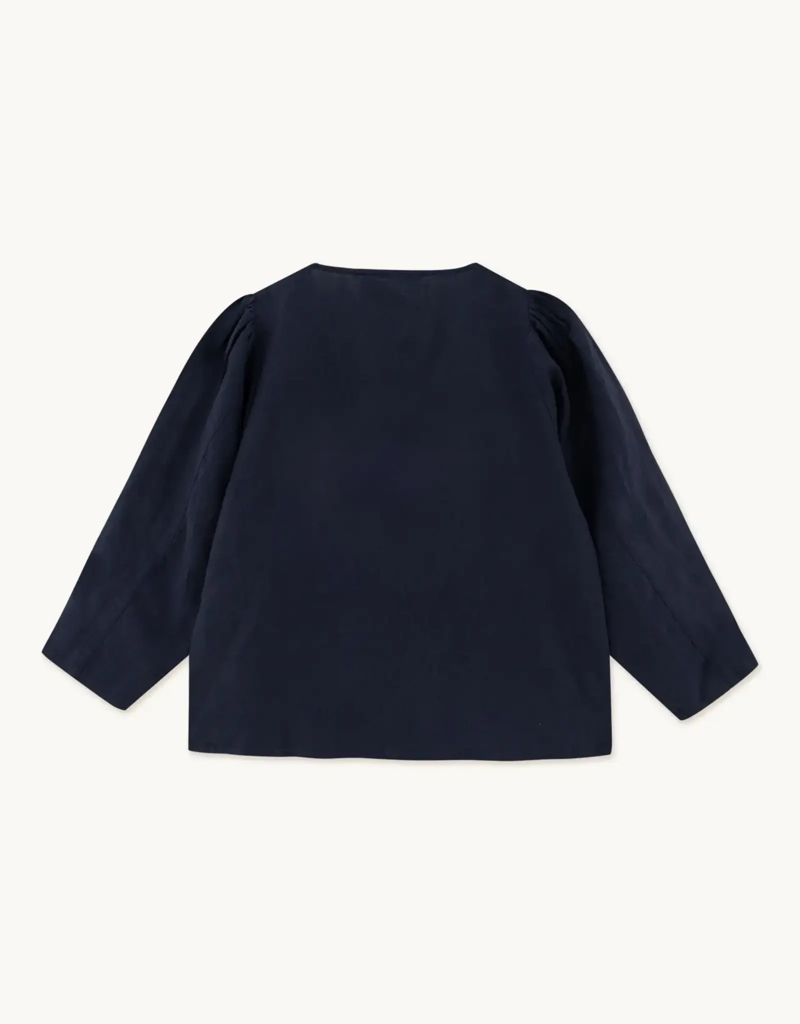 The Tiny Big Sister Blouse 'V-Neck' - Navy  - The Tiny Big Sister