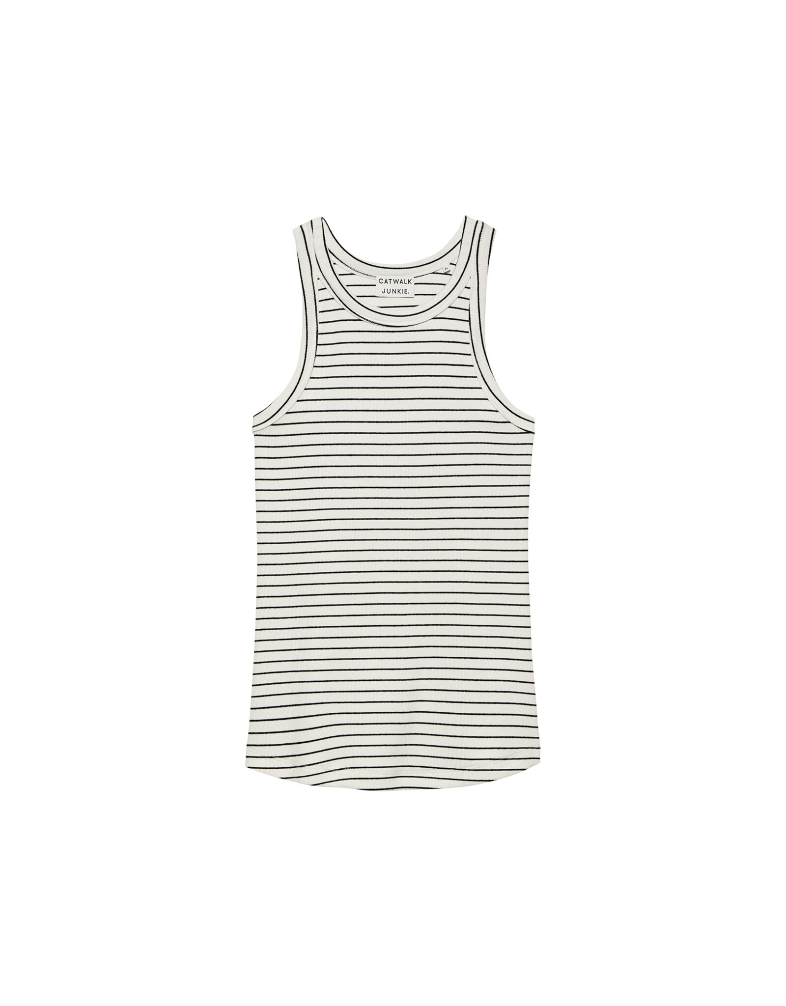 Catwalk Junkie Top  'Rib Singlet' - Off White - Catwalk Junkie