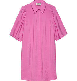 Catwalk Junkie Jurk 'Flare Sleeve Button Up' - Super Pink - Catwalk Junkie