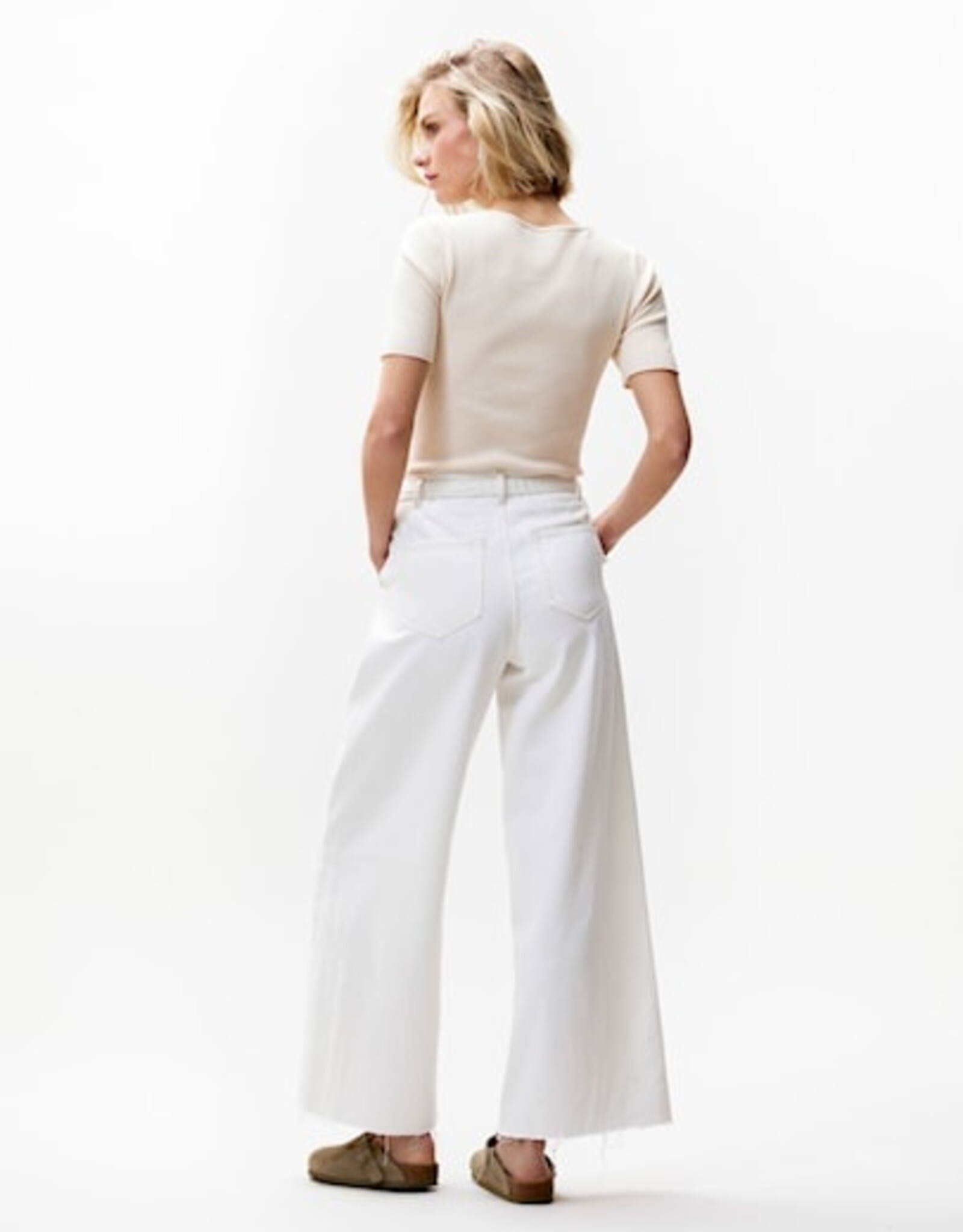 Catwalk Junkie Jeans 'Cropped Straight' - Off White - Catwalk Junkie