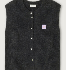 American Vintage Cardigan 'East' - Anthracite Chine - East19M - American Vintage