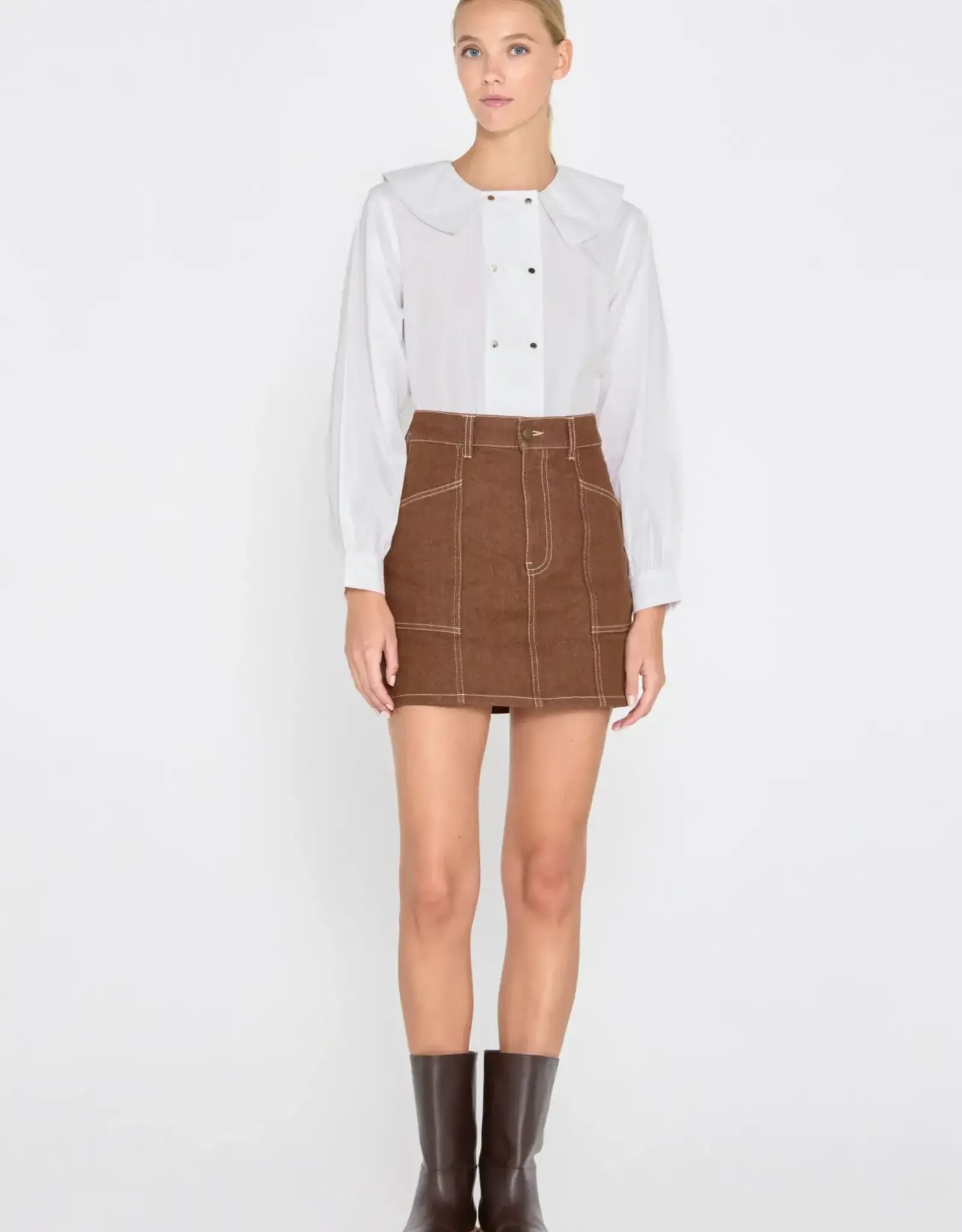 The Tiny Big Sister Blouse 'Buttoned' - White - The Tiny Big Sister