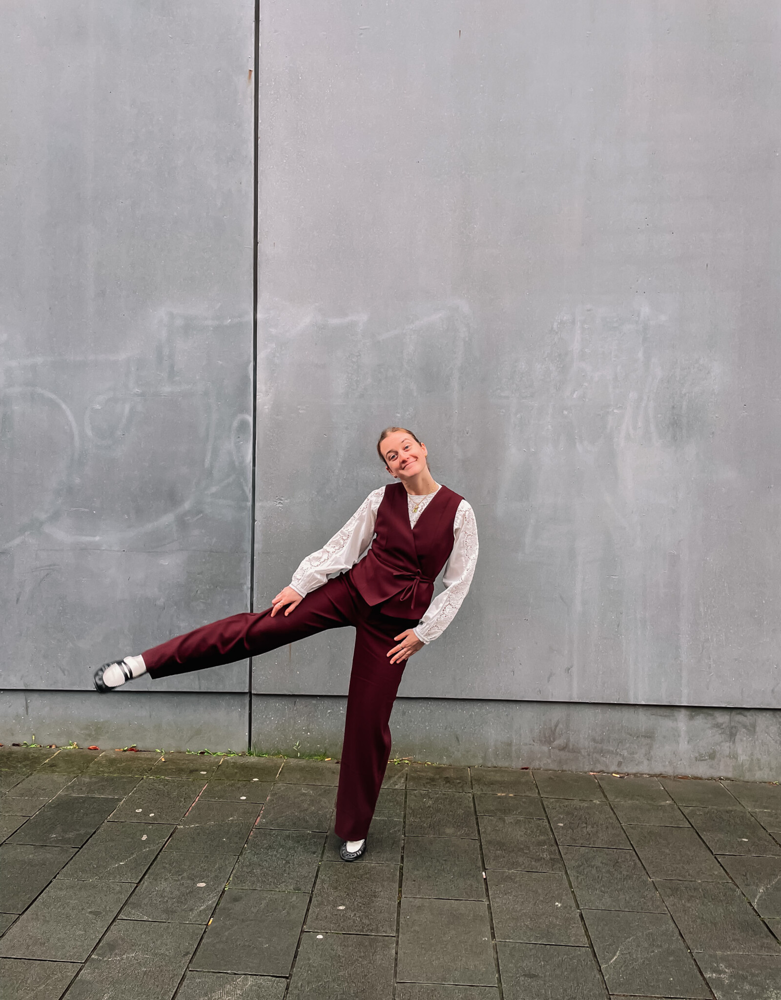 Broek 'Emmet' - Bordeaux - Neo Noir