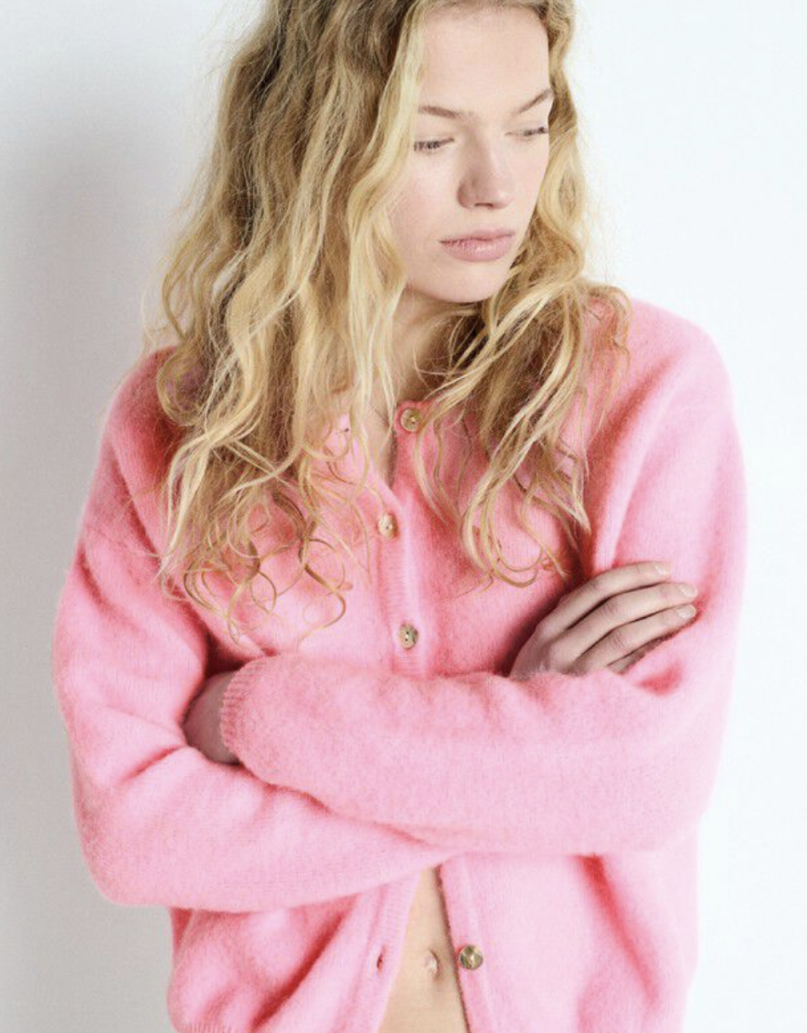 American Vintage Cardigan 'Vitow' -  Rose Chine  - Vito19E - American Vintage