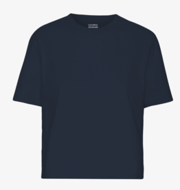 Colorful Standard T-Shirt 'Organic Boxy Crop Tee' - Navy Blue - Colorful Standard