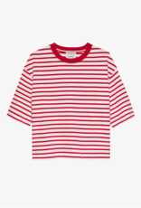 Catwalk Junkie T-Shirt Loose Fit 'Striped' - Toreador  - Catwalk Junkie