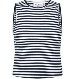 Another Label Top 'Abelia' - White Night Sky Stripe - Another Label