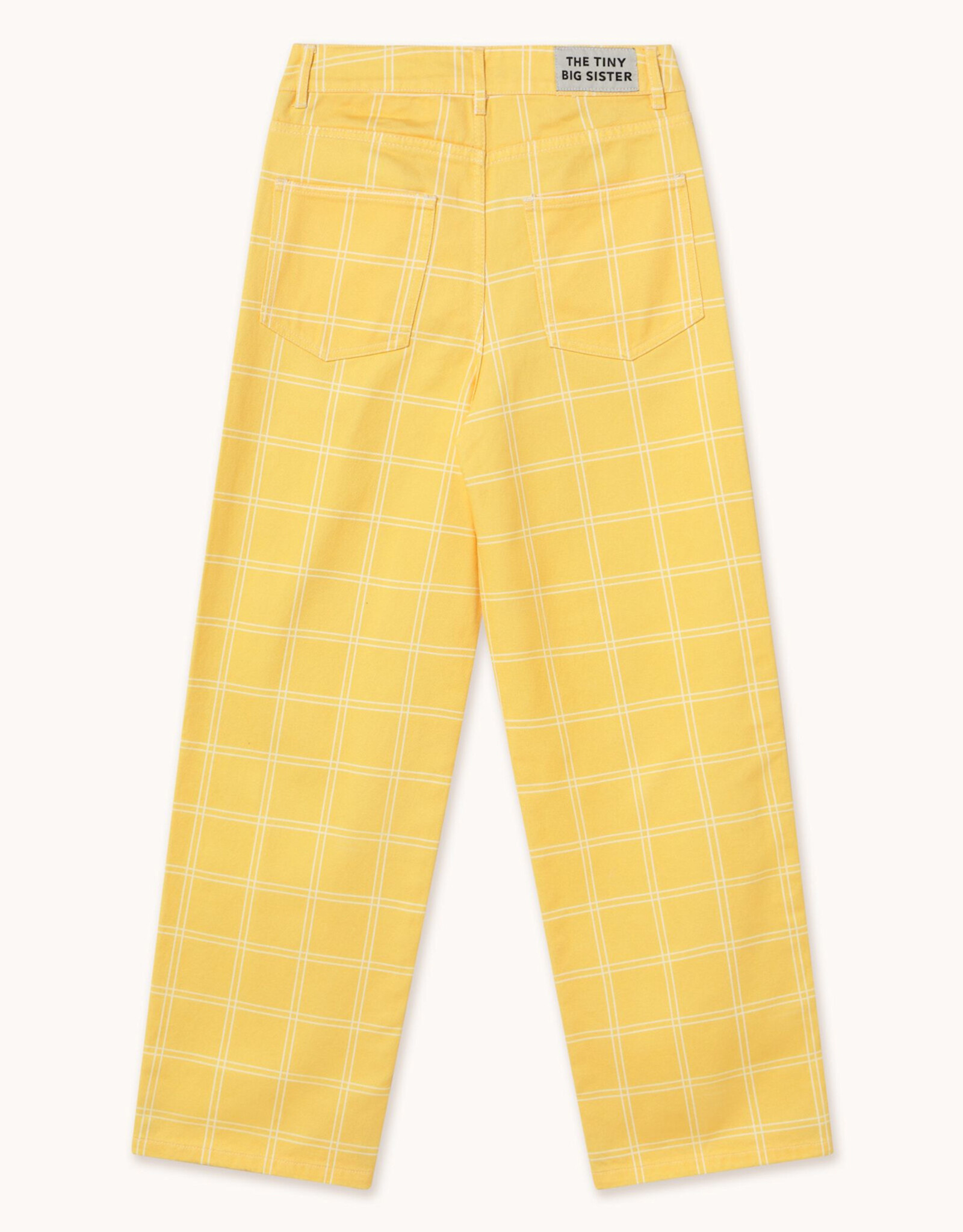 The Tiny Big Sister Broek Check 'Berta' - Mellow Yellow - The Tiny Big Sister