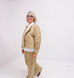 The Tiny Big Sister Broek Twill 'Elasticated' - Vanilla - The Tiny Big Sister