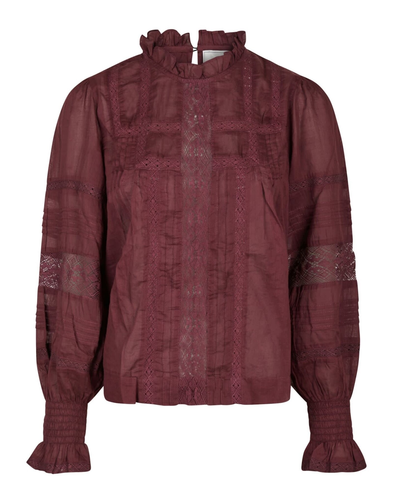 Blouse Voile  'Ebba' - Burgundy - Neo Noir