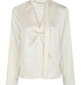 Blouse Heavy Sateen 'Susanna' - Pearl - Neo noir