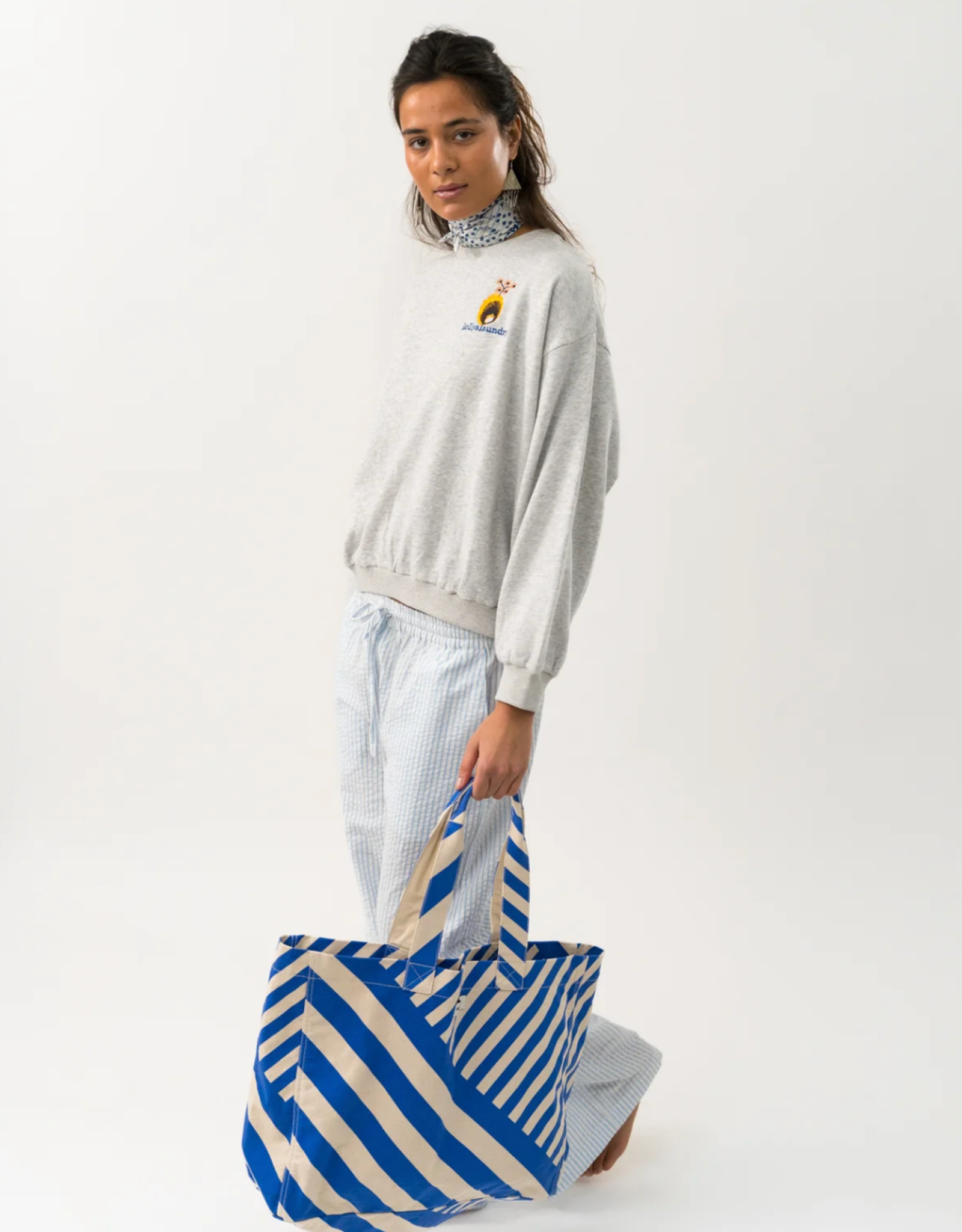 Lollys Laundry Sweatshirt 'Sydney' - Light Grey Melange - Lollys Laundry