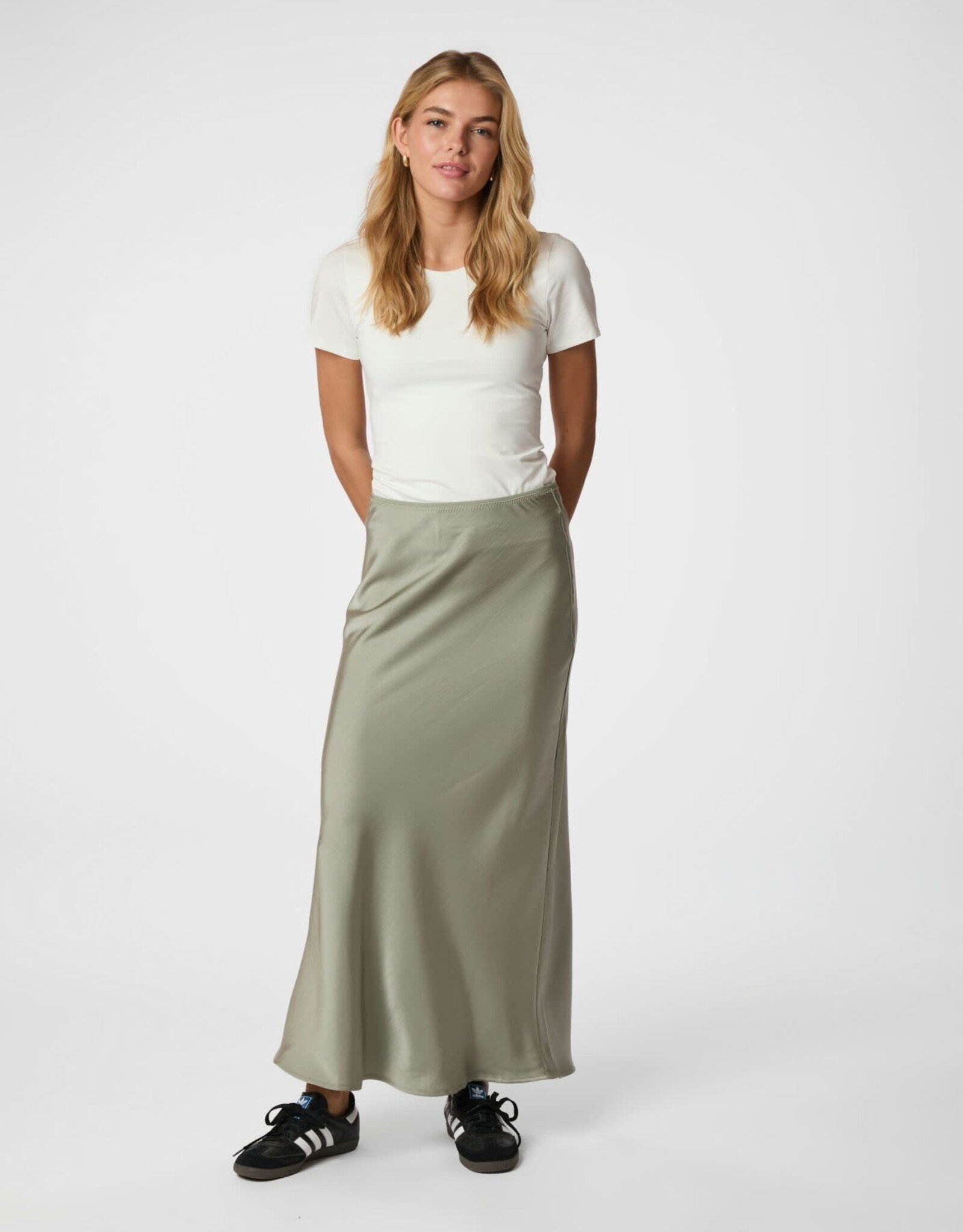 Rok Heavy Sateen 'Vicky' - Smoke Green - Neo Noir