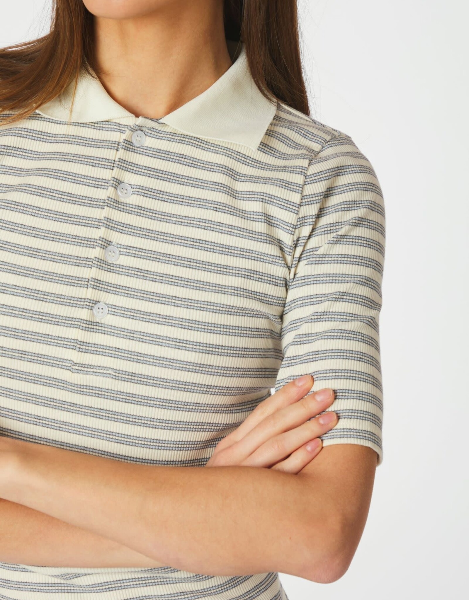 Polo Stripe 'Manama' - Light Blue - Neo Noir