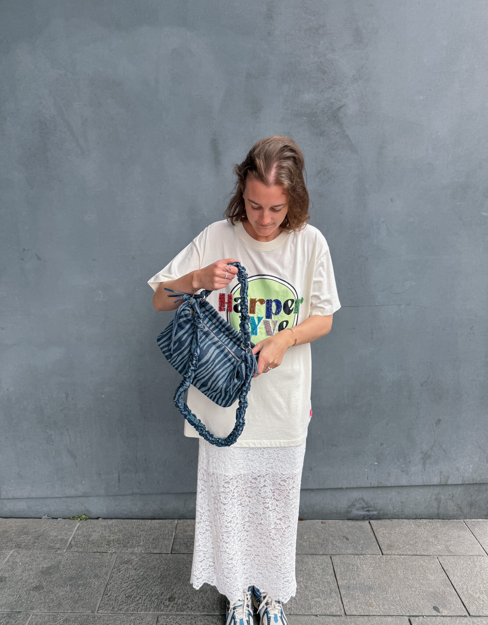 HVISK Handtas  'Arcadia Denim' - Navy Zebra - Hvisk