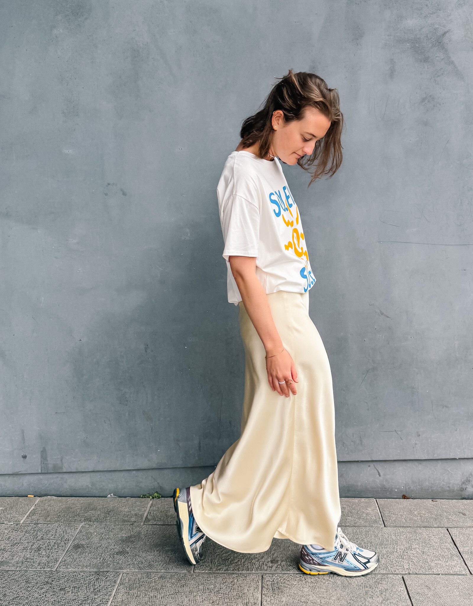 Rok Heavy Sateen 'Vicky' - Light Yellow - Neo Noir