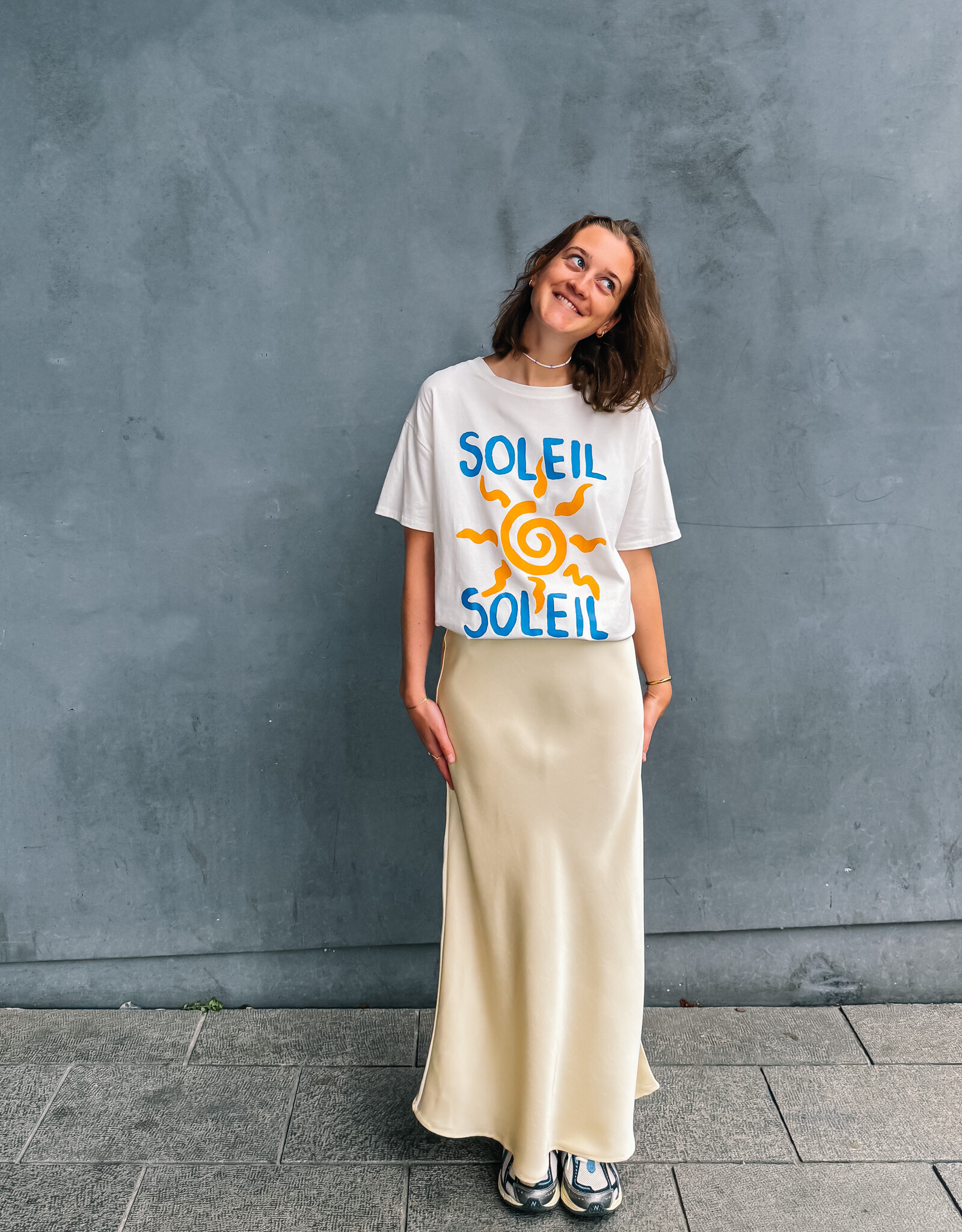 Rok Heavy Sateen 'Vicky' - Light Yellow - Neo Noir