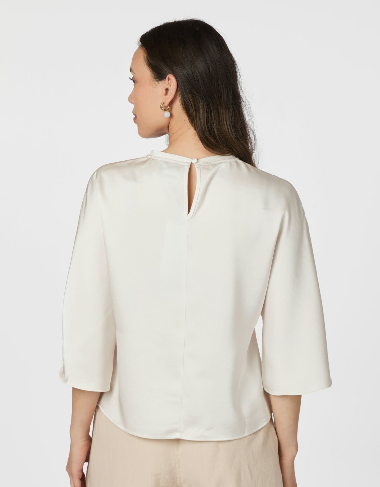 Blouse Heavy Sateen 'Liora' - Pearl - Neo Noir