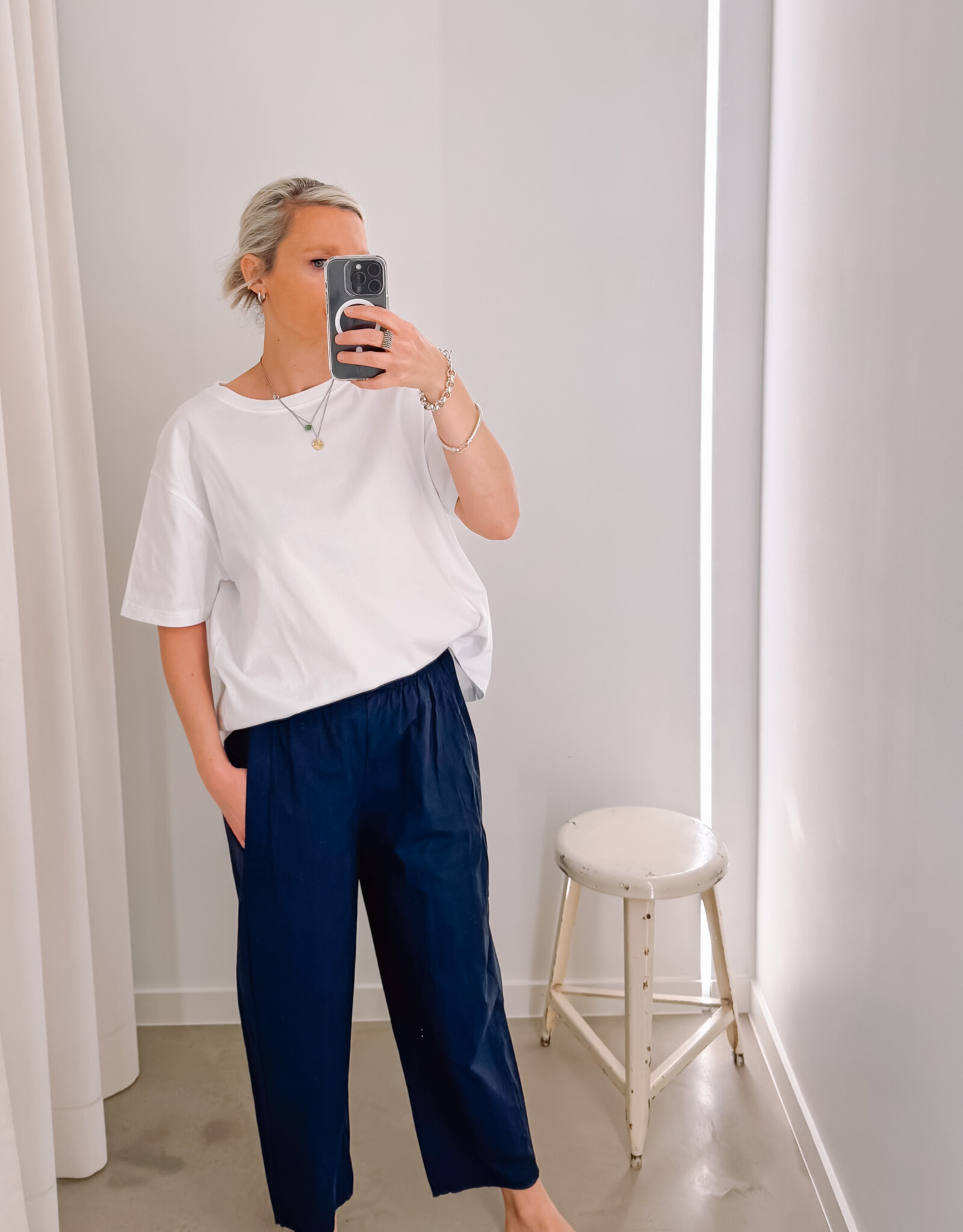 The Golden House Joh Broek Toile 'Magic' - Navy - TU