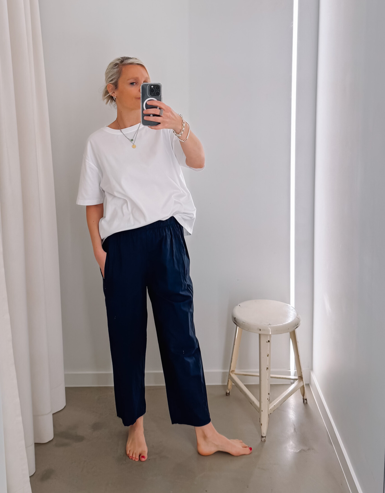 The Golden House Joh Broek Toile 'Magic' - Navy - TU