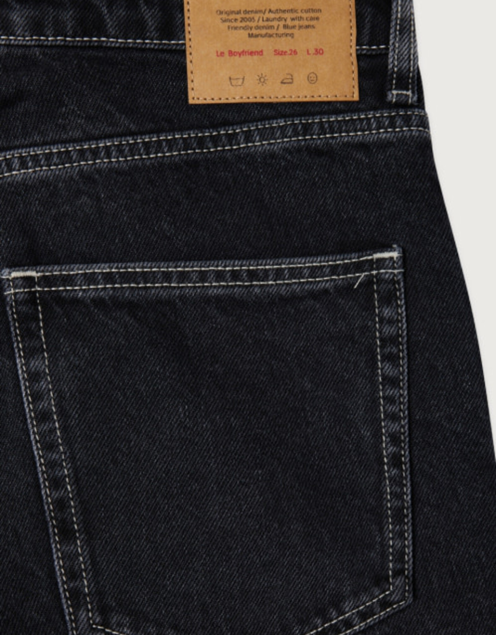 American Vintage Jeans  Boyfriend 'Yopday' - Black Vintage - Yop11I - American Vintage