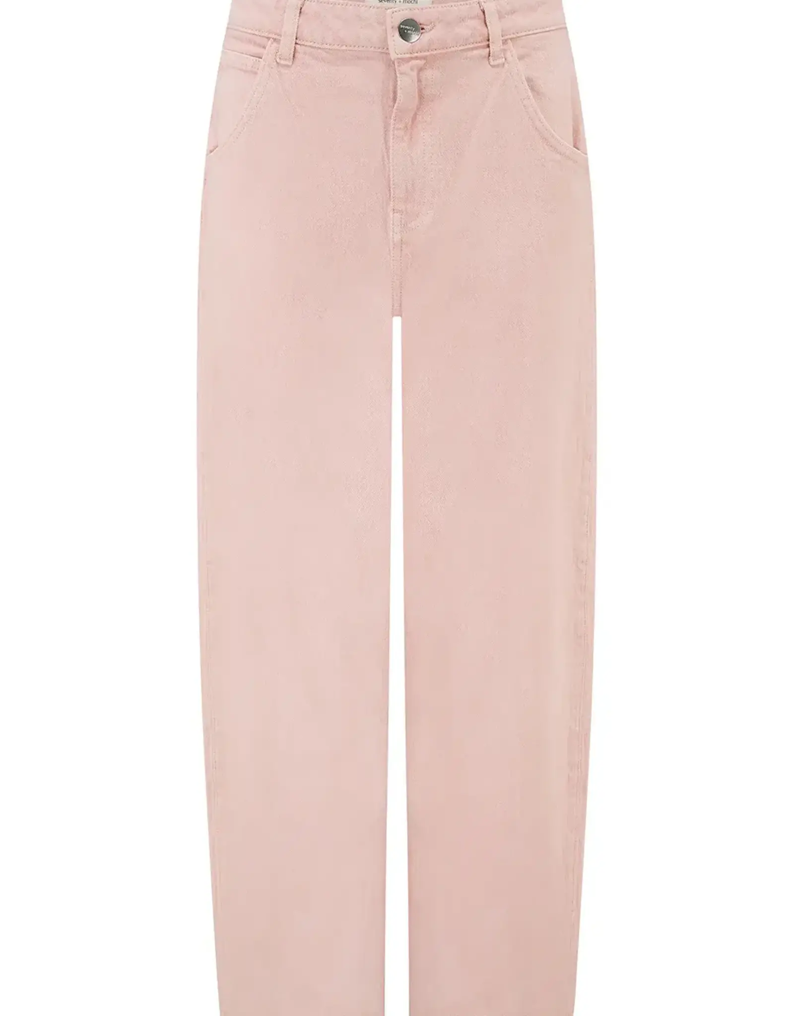 Seventy +Mochi Jeans High Rise Barrel 'Bo' - Cloud Peony Pink - Seventy + Mochi