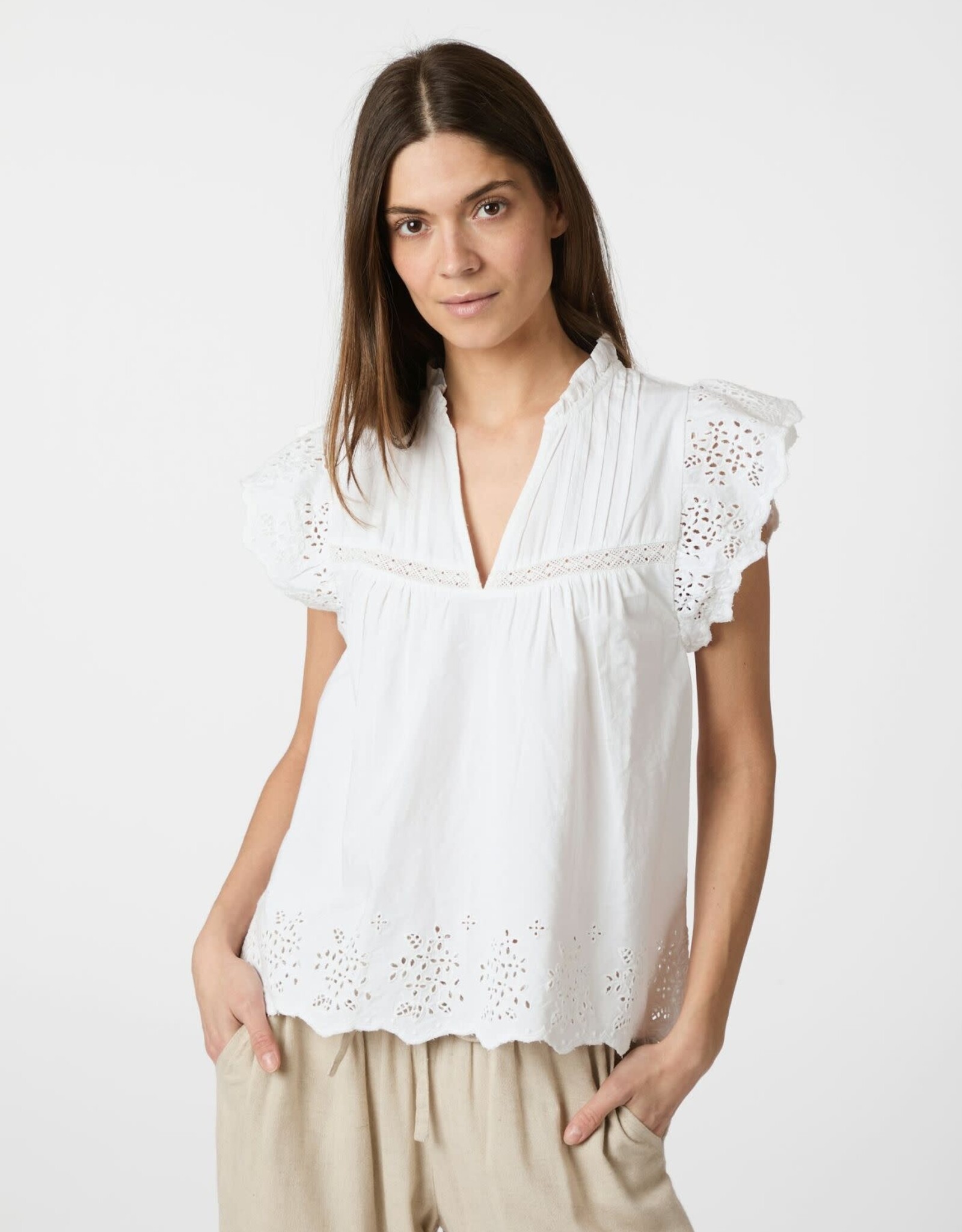 Blouse 'Kyoti' - White - Neo Noir