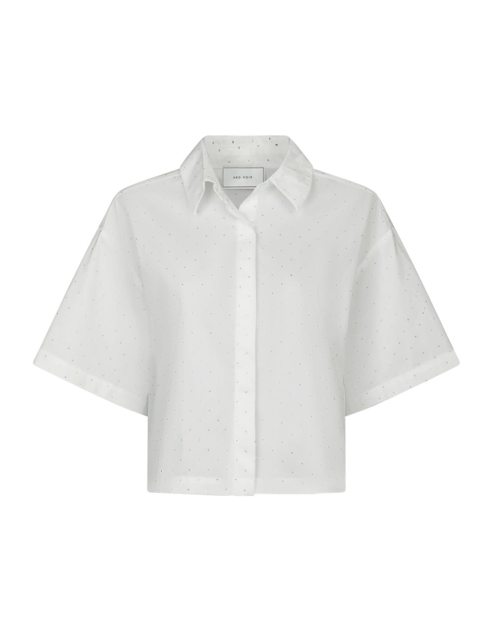 Blouse Poplin Stone 'Jasie' - White - Neo Noir