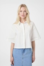 Blouse Poplin Stone 'Jasie' - White - Neo Noir