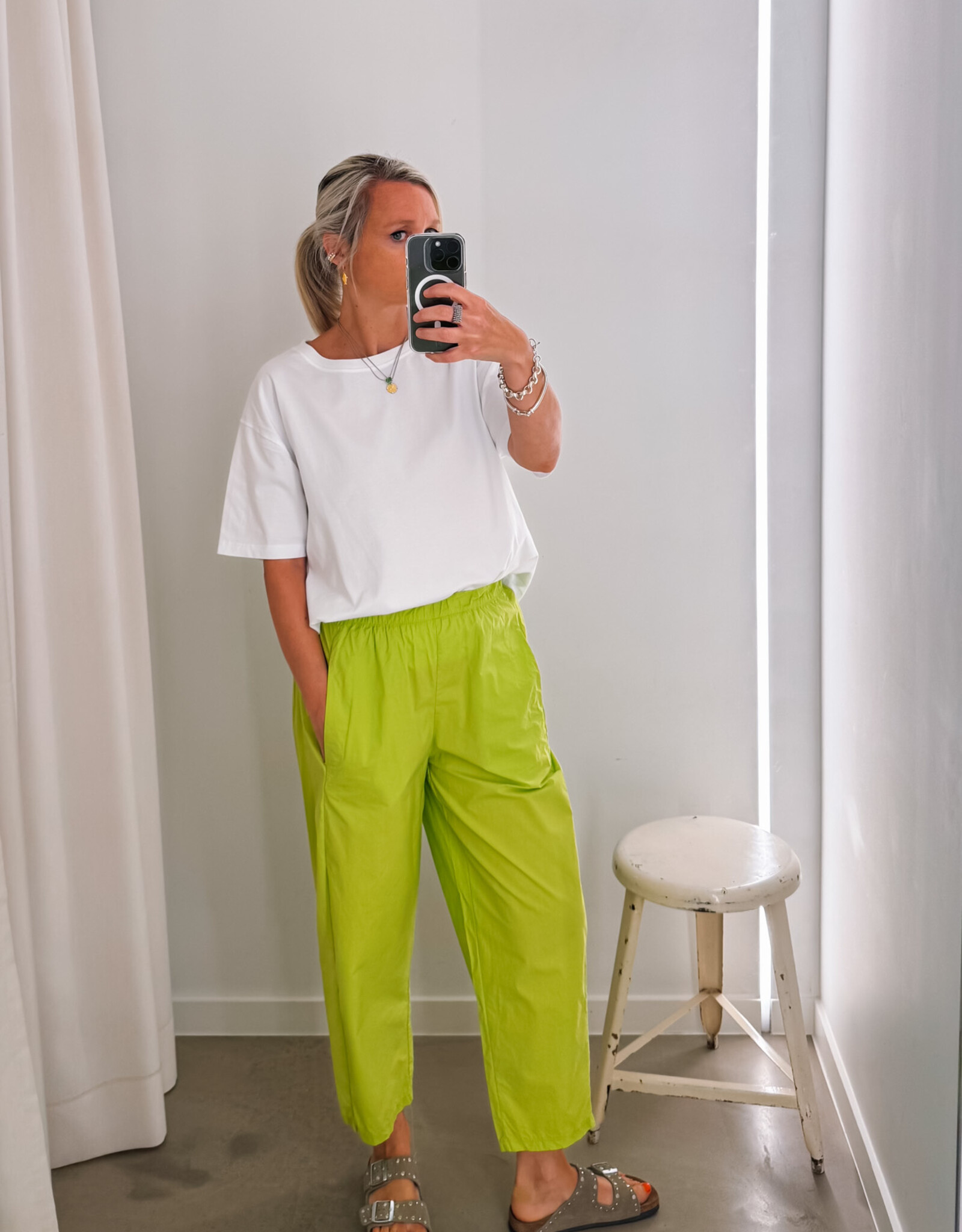 The Golden House Joh Broek Toile 'Magic' - Fluo Green - TU