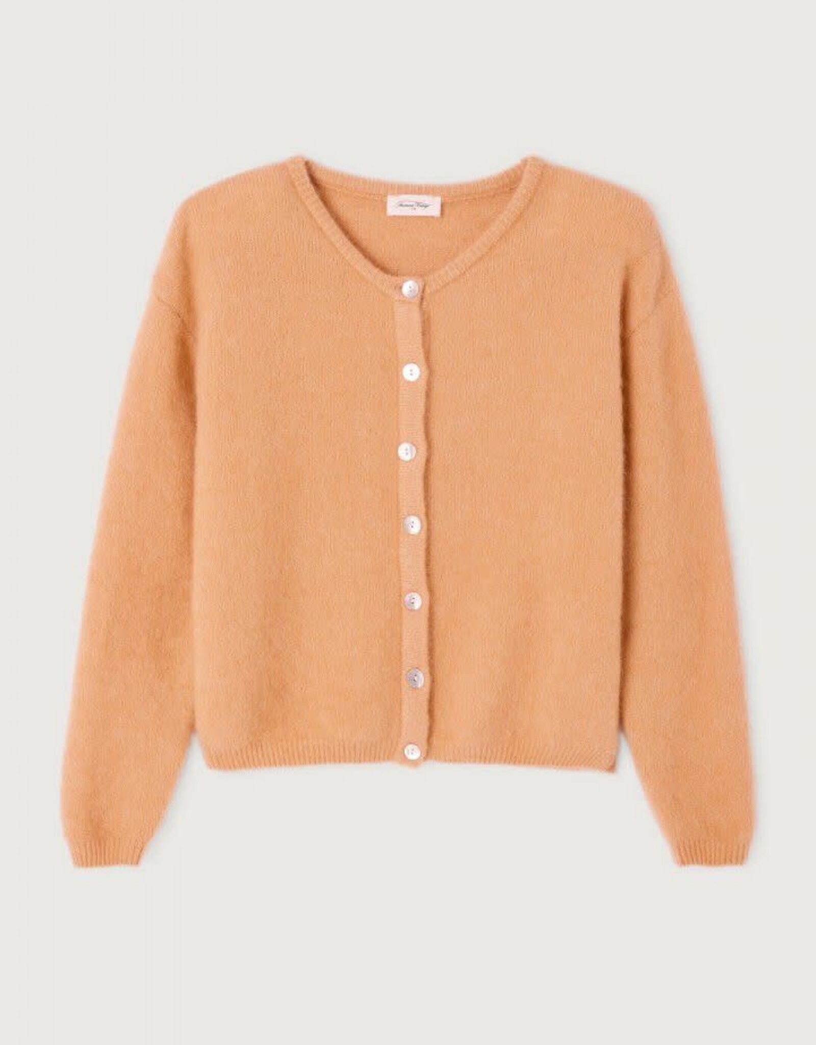 American Vintage Cardigan 'Vitow' - Noisette Chine - Vito19E  - American Vintage