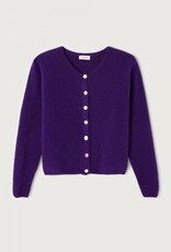 American Vintage Cardigan 'Vitow' - Aubergine - Vito19E  - American Vintage