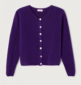 American Vintage Cardigan 'Vitow' - Aubergine - Vito19E  - American Vintage