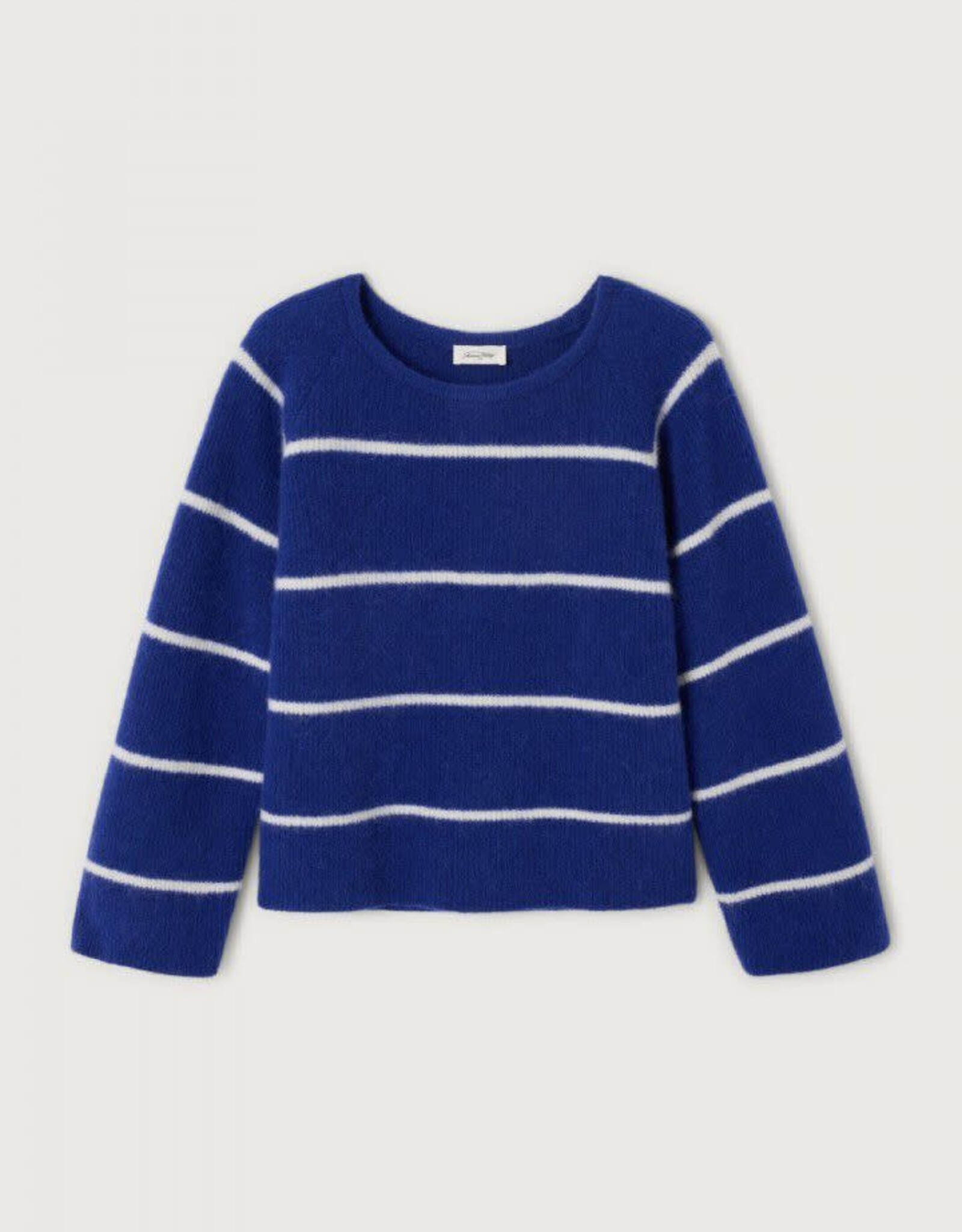 American Vintage Pull  'Vitow' - Bleu Royal Rayures Blanches - Vito18J - American Vintage