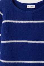 American Vintage Pull  'Vitow' - Bleu Royal Rayures Blanches - Vito18J - American Vintage