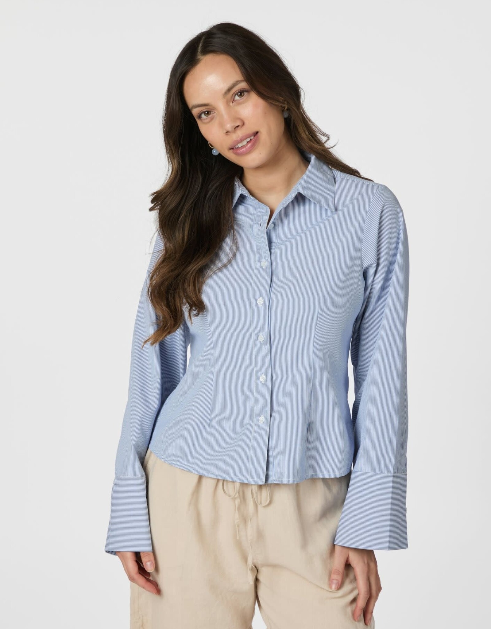 Blouse Mini Stripe 'Rosa' - Blue - Neo Noir