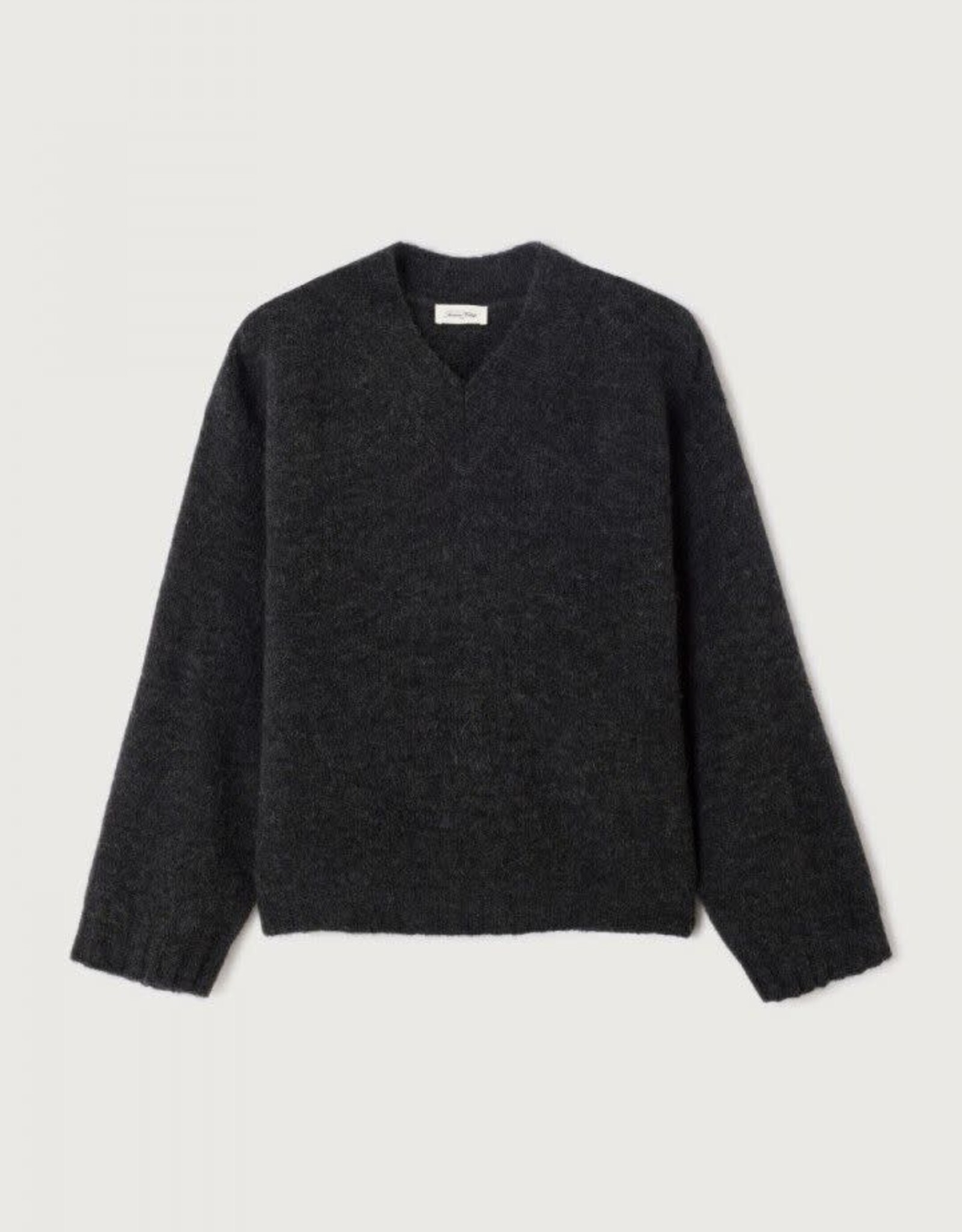 American Vintage Pull Col V 'East' - Anthracite Chine - American Vintage