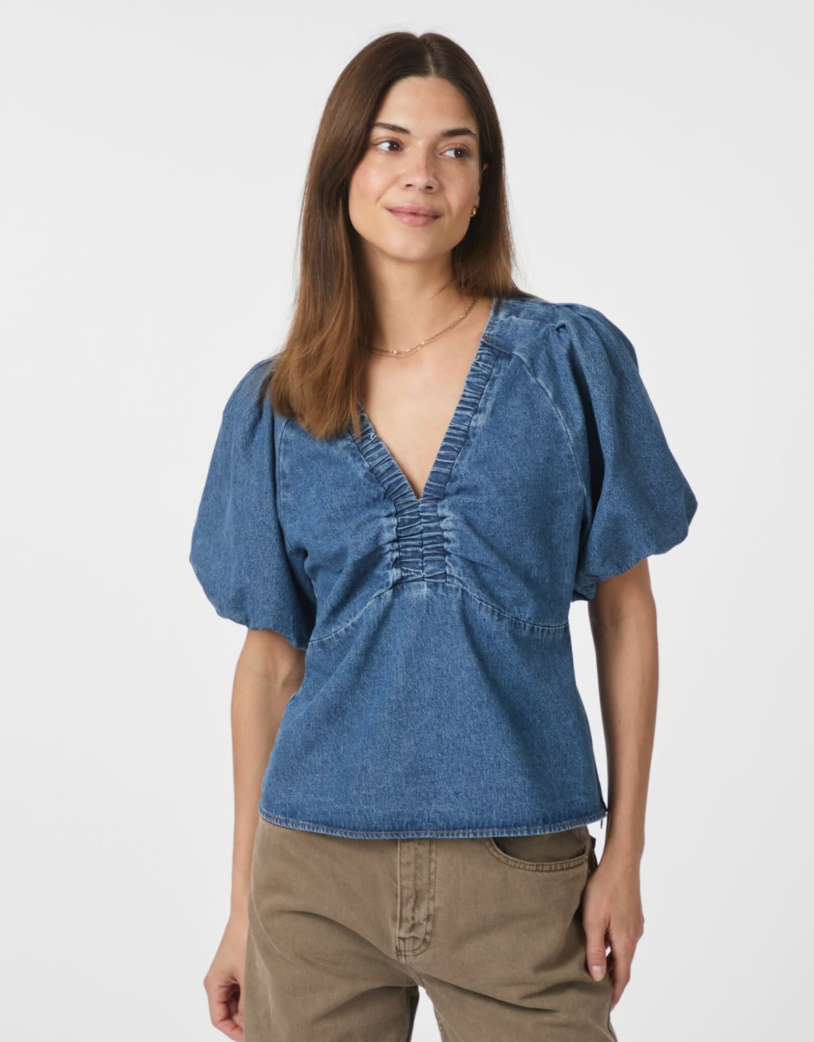 Blouse Denim 'Irina' - Blue - Neo Noir