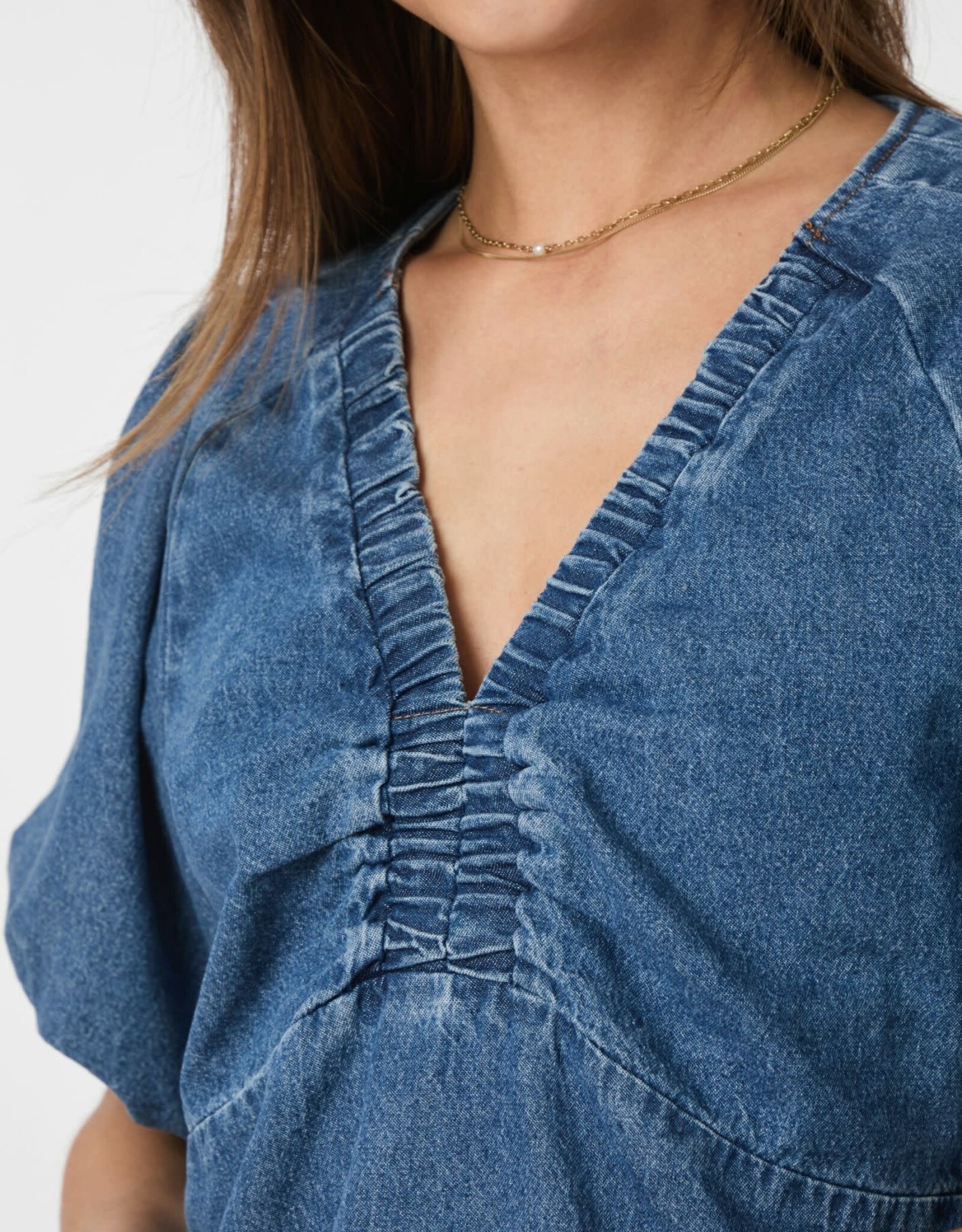 Blouse Denim 'Irina' - Blue - Neo Noir