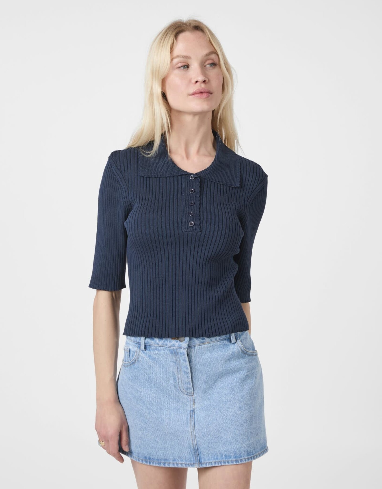 Polo Knit 'Balidira' - Navy - Neo Noir