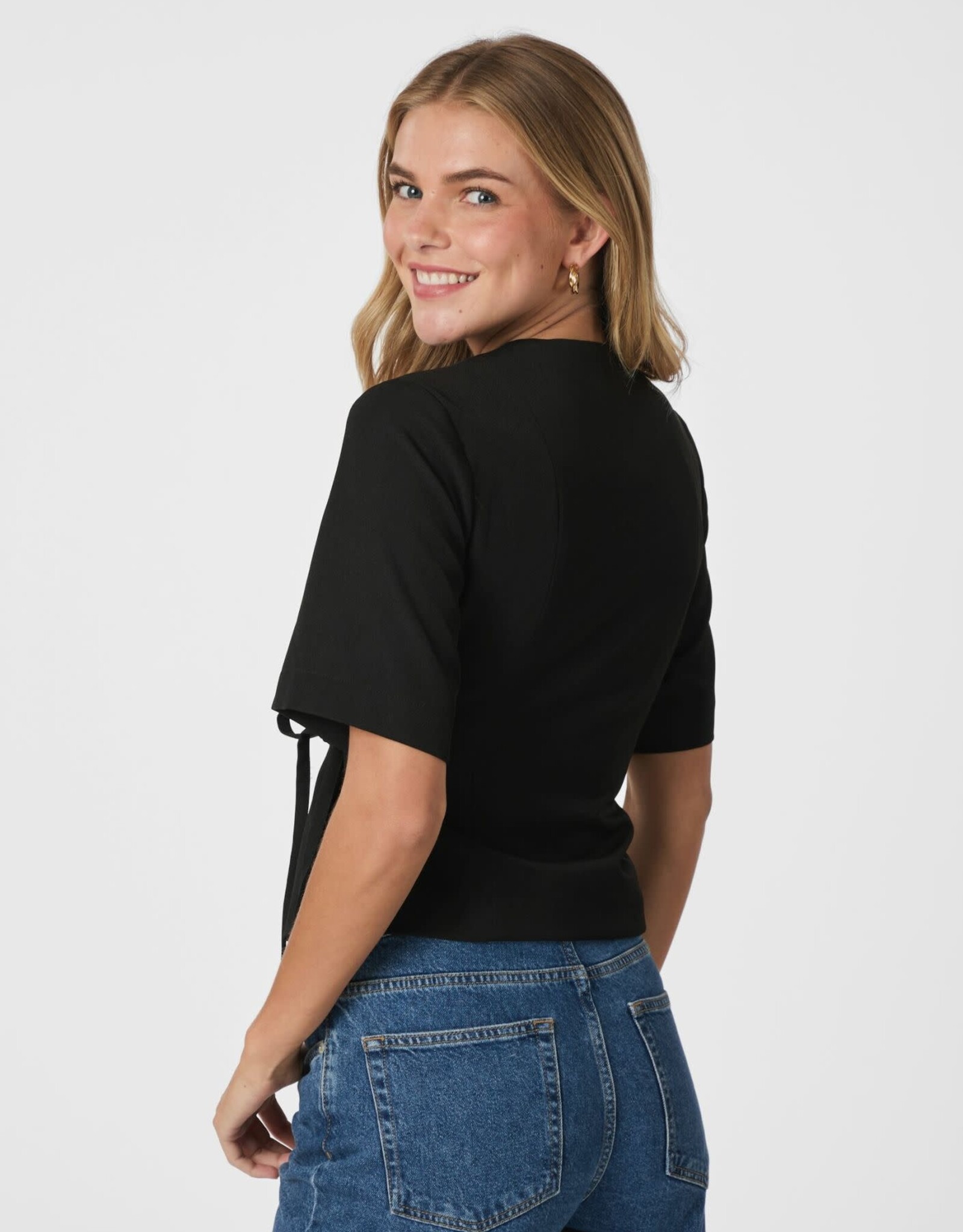 Blouse Eyelet 'Simmo' - Black - Neo Noir