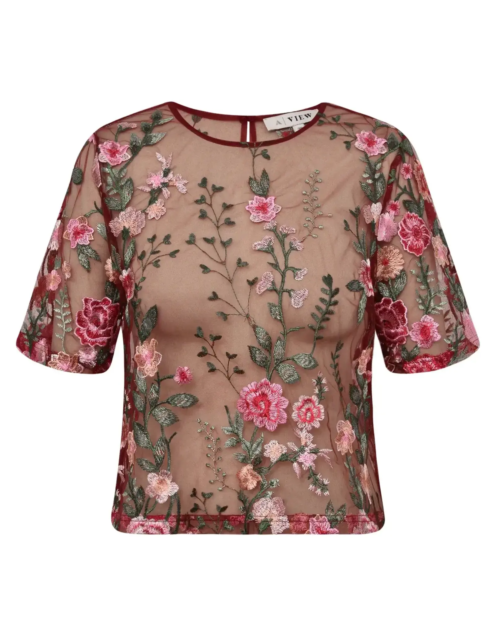 A view Blouse 'Fuchsia' - Bordeaux /Rose - A View