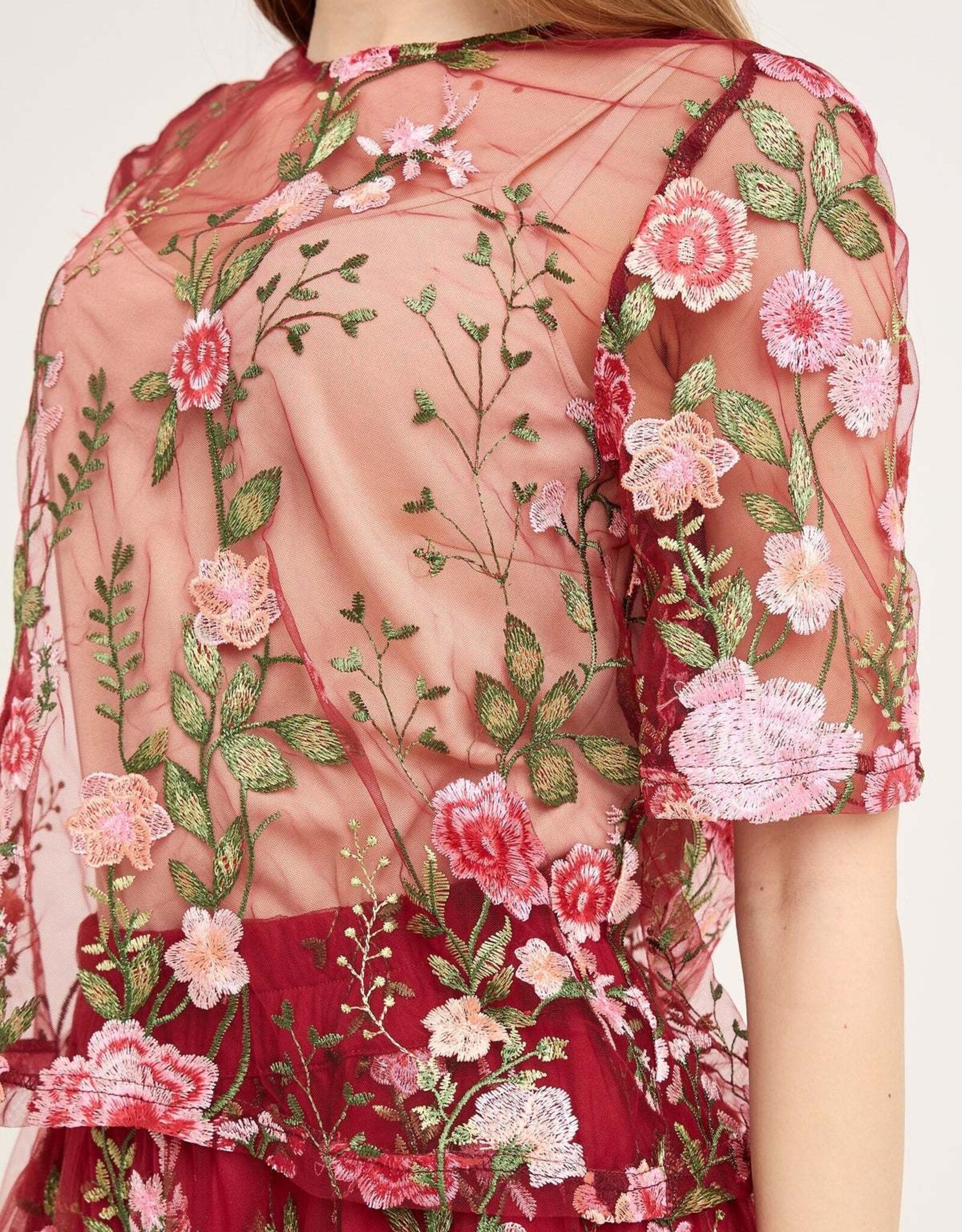 A view Blouse 'Fuchsia' - Bordeaux /Rose - A View