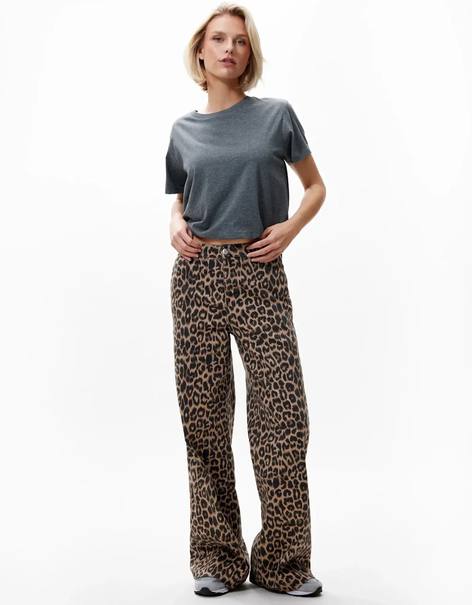 Catwalk Junkie Jeans 'Tailored Leopard' - Grey Morn - Catwalk Junkie