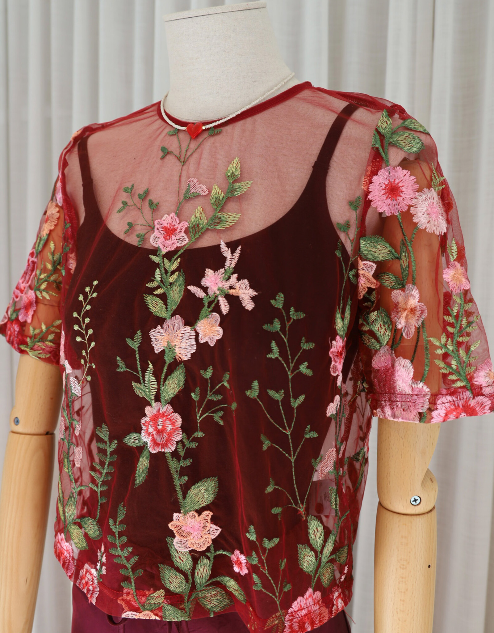 A view Blouse 'Fuchsia' - Bordeaux /Rose - A View